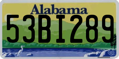 AL license plate 53BI289