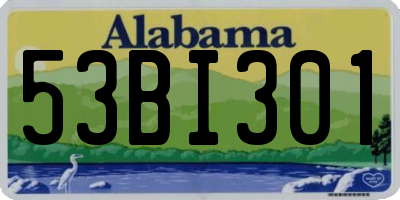 AL license plate 53BI301