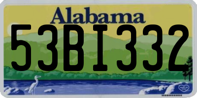 AL license plate 53BI332