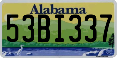 AL license plate 53BI337