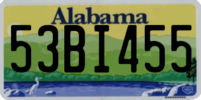 AL license plate 53BI455