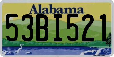 AL license plate 53BI521