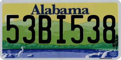 AL license plate 53BI538