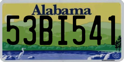 AL license plate 53BI541