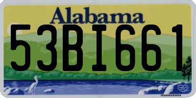 AL license plate 53BI661