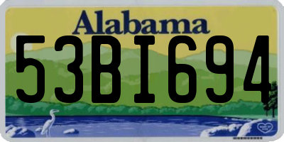 AL license plate 53BI694