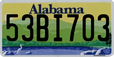 AL license plate 53BI703