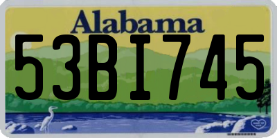 AL license plate 53BI745