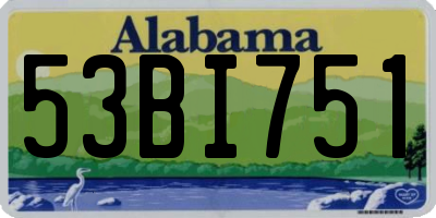 AL license plate 53BI751