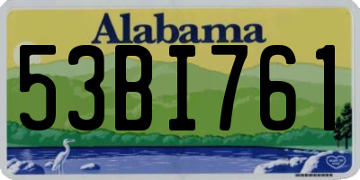 AL license plate 53BI761