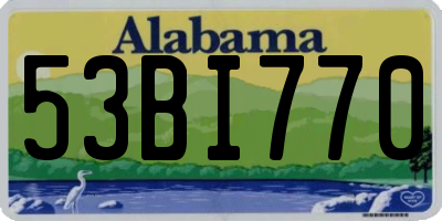 AL license plate 53BI770