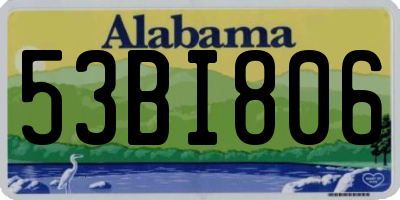 AL license plate 53BI806