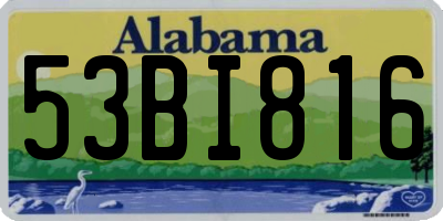 AL license plate 53BI816