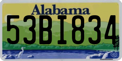 AL license plate 53BI834