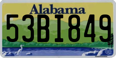 AL license plate 53BI849