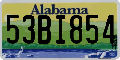 AL license plate 53BI854