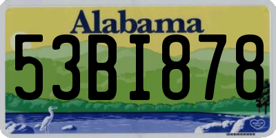 AL license plate 53BI878