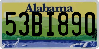 AL license plate 53BI890