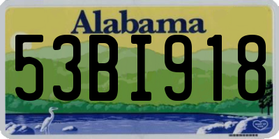 AL license plate 53BI918
