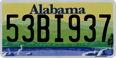 AL license plate 53BI937