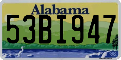 AL license plate 53BI947