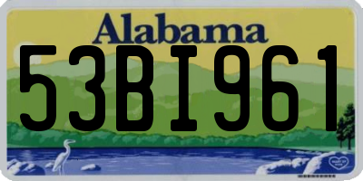 AL license plate 53BI961