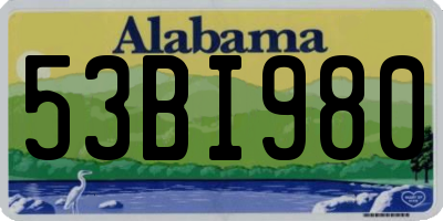 AL license plate 53BI980