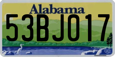 AL license plate 53BJ017