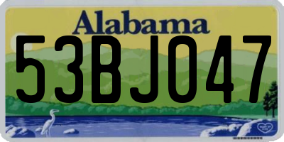 AL license plate 53BJ047