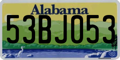 AL license plate 53BJ053