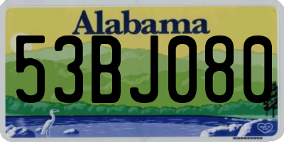 AL license plate 53BJ080