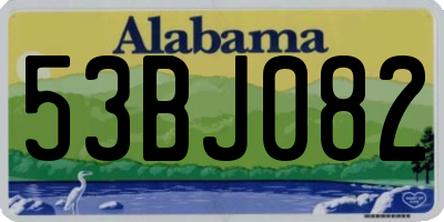 AL license plate 53BJ082
