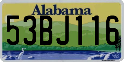 AL license plate 53BJ116