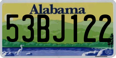 AL license plate 53BJ122