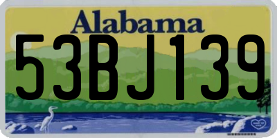 AL license plate 53BJ139