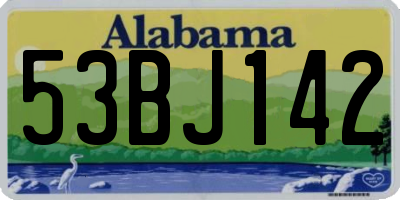 AL license plate 53BJ142