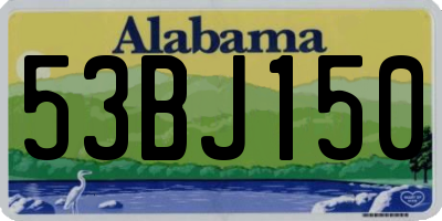 AL license plate 53BJ150