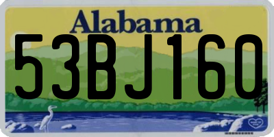 AL license plate 53BJ160