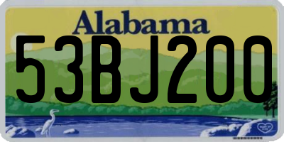 AL license plate 53BJ200