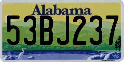 AL license plate 53BJ237