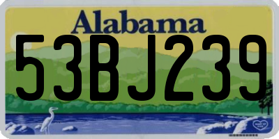 AL license plate 53BJ239