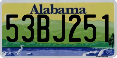 AL license plate 53BJ251