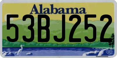 AL license plate 53BJ252
