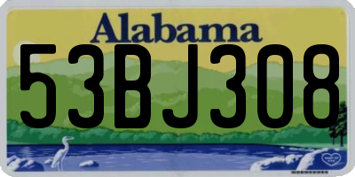 AL license plate 53BJ308