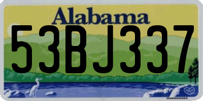 AL license plate 53BJ337