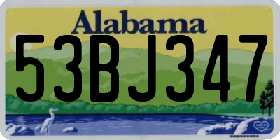 AL license plate 53BJ347