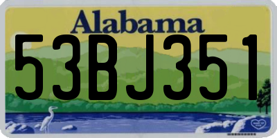 AL license plate 53BJ351