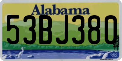 AL license plate 53BJ380