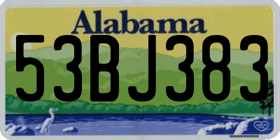 AL license plate 53BJ383