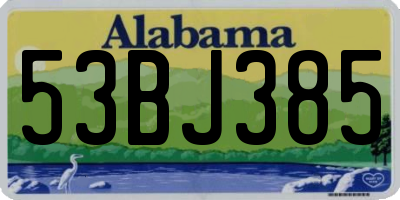 AL license plate 53BJ385